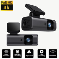 Caméra de voiture intelligente, caméra arrière, enregistrement vidéo en time-lapse 128G, caméra de tableau de bord WiFi HD cachée, caméra de tableau de bord 4K pour voiture