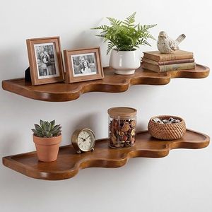 Wooden <b>Wall</b> Mounted <b>Display</b> Shelf Irregular Shape For Home Decor And Storage - Product Image 1