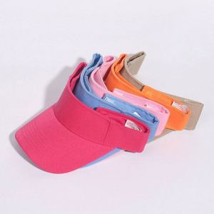 Adjustable Wide Brim Sun <b>Hat</b> with Empty Top Multiple Colors Unisex Polyester/Cotton for Outdoor Sports & Beach - Product Image 2