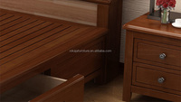 Lit double avec tiroirs spacieux, direct usine, style simple, meuble de rangement multi-espaces, lit moderne en bois pour chambre à coucher chinoise