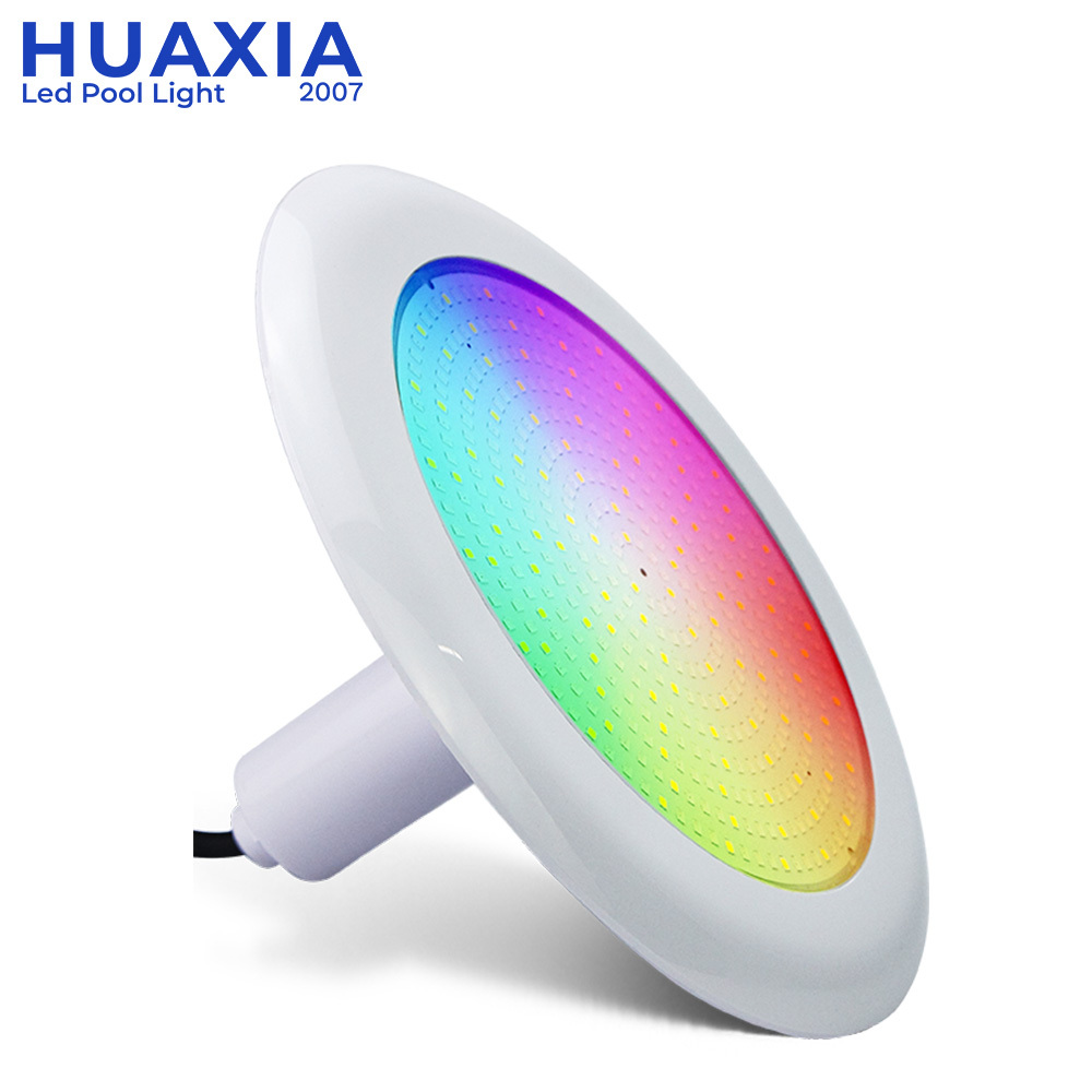 Huaxia 1.5 Inch Waterproof RGB LED Spa Light 18W PC Submersible Pool Lighting IP68 Rated D230MM LED Swimming Pool Illumination