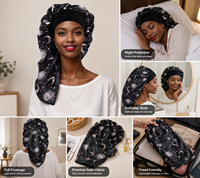 Bonnet en satin extra large pour dormir, bonnet en soie ajustable pour cheveux longs, bonnet de nuit pour cheveux bouclés, tresses, perruques, protection des cheveux
