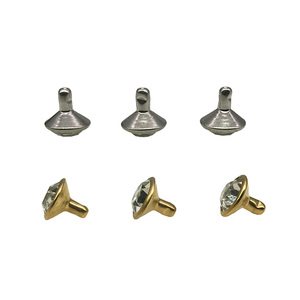 Haute qualité un mode vêtements sac accessoires argent bord verre cristal Tube Rivets bricolage couleurs strass Rivets - Product Image 5