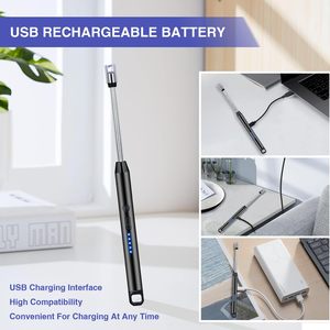 Accendino al Plasma Elettrico Ricaricabile Antivento con Collo Flessibile Rotazione a 360° USB Senza Fiamma per Candele e Barbecue - Product Image 3