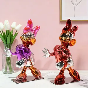 Vente en gros d'usine pour sculpture Pop Art en résine, statue <span class=keywords><strong>Mario</strong></span> & Donald Duck, sculpture décorative d'intérieur, modèle unique pour la décoration - Product Image 2
