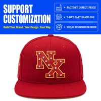 Gorra Snapback Deportiva Vintage de 6 Paneles con Visera Plana, Transpirable, con Logotipo Bordado Personalizado y Pedrería, Venta al por Mayor OEM