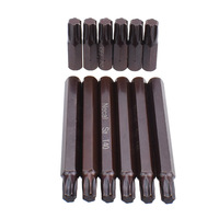 Embout d'impact Torx S2 antichoc T30-T45, entraînement hexagonal 5/16" (8 mm), en acier, outil industriel OEM pour mécanicien automobile