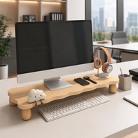 Support de Rangement de Bureau pour Moniteur, Étagère Organisateur pour Ordinateur Portable, Bureau à Domicile, Poste de Travail, Utilisation Surélevée