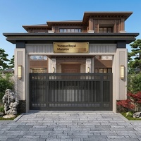 Porte d'entrée de villa moderne en aluminium sur mesure, fabriquée en usine, certifiée CE, portail coulissant électrique