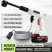 Pistol Semprot Air Bertekanan Tinggi Tanpa Kabel dengan Nozzle 6-in-1, Baterai Lithium-Ion 150W, Material ABS/PP untuk Detailing Mobil & Otomotif