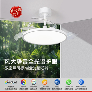 Modern AC <b>Ceiling</b> <b>Fan</b> with LED Light <b>Remote</b> <b>Control</b> 5-Speed 32-48 Inches 5 Blades 5000K Daylight Outdoor Use Flush Mount - Product Image 3