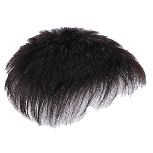 Parrucca Corta da Uomo in Veri Capelli Umani, Annodata e Lavorata a Mano, con Base in Bio-Skin, per Copertura di Calvizie Mediteranea e Diradamento dei Capelli - Product Image 5