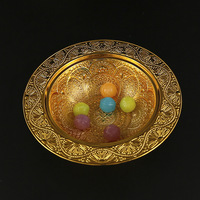 Bol en métal électroplaqué de style arabe du Moyen-Orient, pour desserts, coupes à glace, boîte de rangement pour fruits secs, assiette à collation, bol à pâtisserie, design moderne