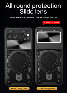 Para <span class=keywords><strong>Google</strong></span> Pixel <span class=keywords><strong>9</strong></span> Pro XL Case Pixel <span class=keywords><strong>9</strong></span> Pro 9A Cámara resistente Privacidad Anillo a prueba de golpes Soporte Funda protectora para Pixel 8 Pro 8A 7A - Product Image 6