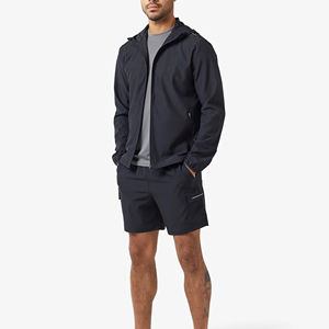 Veste coupe-vent légère à capuche imprimée pour homme, short de survêtement, vêtements de sport, séchage rapide, respirant, pour l'extérieur - Product Image 4