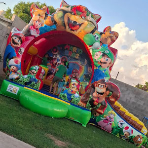 لعبة سوبر الكرتون نفخ القلعة الشريحة كومبو داخلي ألعاب في الهواء الطلق ملعب للأطفال ماريو ترتد منزل الحزب تأجير حديقة لعبة - Product Image 2