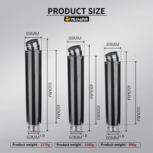 Système d'échappement de moto modifié <span class=keywords><strong>Yoshimura</strong></span> universel en alliage de titane et fibre de <span class=keywords><strong>carbone</strong></span>, <span class=keywords><strong>silencieux</strong></span> d'échappement Ninja650 Duke390 Z900, nouveau modèle - Product Image 2