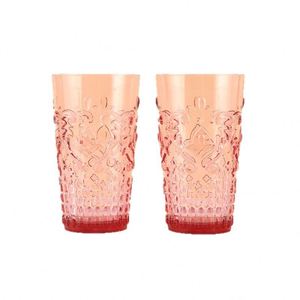 Nouvelle tasse à eau réutilisable à couche unique, motif floral rétro en relief, design de dessin animé, couleur unie, pour l'exportation - Product Image 1