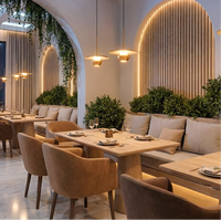 Fournisseur de mobilier de restaurant sur mesure, sièges de restaurant de luxe modernes pour hôtels, solutions de conception de tables de restaurant en bois