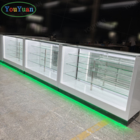 Vitrine de magasin d'éclairage LED, comptoir d'exposition pour magasin de tabac, vitrine en verre de 70 pouces, armoires d'exposition pour magasin de tabac