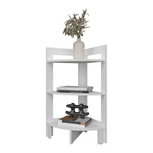 Sharon DB Corner Table for Living Room <b>White</b> <b>Wall</b> & Display <b>Shelf</b> - Product Image 4
