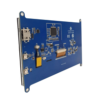 Écran tactile LCD Raspberry Pi 4B 7 pouces, résolution élevée 1024*600, moniteur LCD IPS 7 pouces -I USB tactile avec certification CE