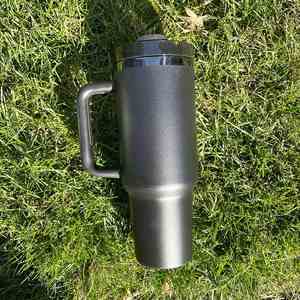 20 Pack Custom logo Mirror Black Plated Powder Coated H2.0 40oz Outdoor <b>Tumblers</b> <b>with</b> Lid and <b>Straw</b> for Laser Engraving - Product Image 2