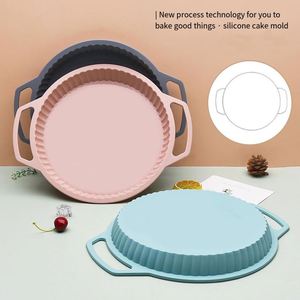 Outil de pâtisserie Maxfree, moule à pâtisserie rond multifonction sans BPA, moule à gâteau en silicone avec anneau en acier pour gâteau de 10 pouces - Product Image 2