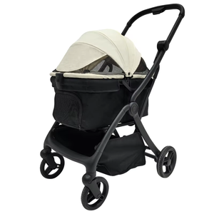 Poussette pour animaux de compagnie pliable légère en métal, chats, chiens, multi-niveaux, grand espace, design détachable, installation facile, 4 roues, 20 kg - Product Image 1