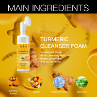 Lot Soin Visage Anti-Acné 7 Pièces Naturel Organique Éclaircissant Masque Argile Curcuma Mousse Nettoyante Crème Savon Lotion Sérum