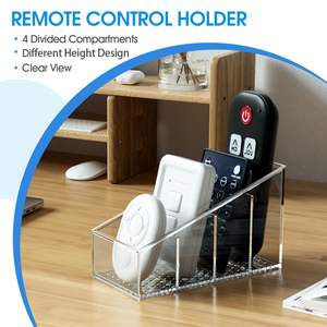 Small TV <b>Remote</b> <b>Control</b> <b>Holder</b> Clear Plastic <b>Remote</b> Storage Organizer Square Convenient <b>Remote</b> <b>Control</b> <b>Holder</b> <b>Remote</b> Organizer - Product Image 5