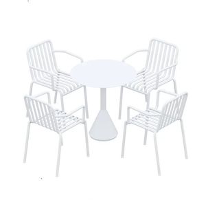 <span class=keywords><strong>Petite</strong></span> <span class=keywords><strong>table</strong></span> <span class=keywords><strong>et</strong></span> chaise en fer imperméable pour les loisirs en plein air pour les repas dans la cour, le balcon <span class=keywords><strong>et</strong></span> le <span class=keywords><strong>jardin</strong></span>. - Product Image 5