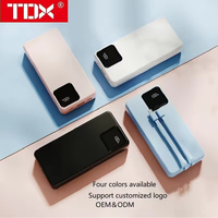 Banque d'alimentation TDX X-201C 20000mAh haute capacité avec écran LED, logo personnalisé, charge portable pour chargeur de batterie Micro USB
