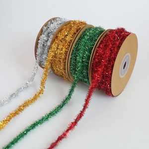 Pita Glitter Metalik Warna-warni Natal Grosir Pabrik, Untaian Hiasan Natal untuk Dekorasi DIY - Product Image 5