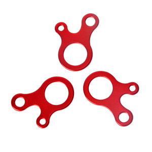 Placa de ajuste a prueba de viento de aleación de aluminio de 49 mm con forma de caracol para cuerdas de tienda de campaña y lona, color rojo - Product Image 3