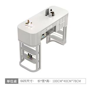 Hot Sale Beauty Salon New Arrival Modern Luxury <b>Nail</b> Salon White Manicure <b>Tables</b> <b>Nail</b> Salon Furniture - Product Image 2