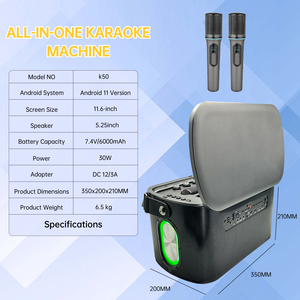 ลำโพงคาราโอเกะแบบพกพา หน้าจอสัมผัสคู่ ขนาด 5.25 นิ้ว 30 วัตต์ พร้อมวูฟเฟอร์ ทวีตเตอร์ 2 นิ้ว 4 เสียงแหลมสูงพิเศษ ระบบเสียง 2 ทาง ไฟ RGB พร้อมบลูทูธ - Product Image 5