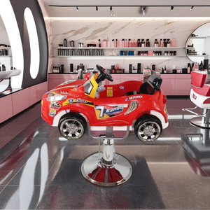 Silla de peluquero amarilla para niños, muebles de peluquería, juguete con forma de coche, sillas para cortar el pelo para niños - Product Image 5