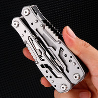 Pince multifonction pliable en acier, outil d'urgence portable pour l'extérieur, EDC, avec couteau