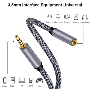 Adaptateur audio 3,5 mm mâle vers femelle, cordon d'extension stéréo Hi-Fi, câble d'extension pour <span class=keywords><strong>casque</strong></span> - Product Image 6