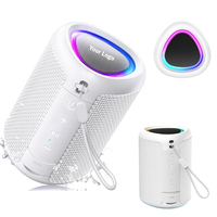 Enceinte Bluetooth compacte portable, étanche IPX5, TWS, 15h d'autonomie, lumière LED dynamique, son HD pour le camping en plein air, la plage, la piscine