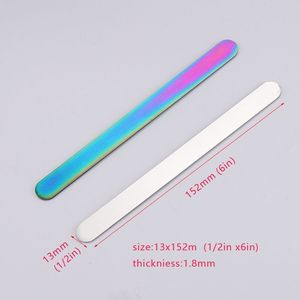 Brazalete DIY de tira lisa de acero inoxidable en forma de C para pulsera, accesorio de moda de rutina diaria <span class=keywords><strong>Simple</strong></span> con diseño grabado con láser - Product Image 6