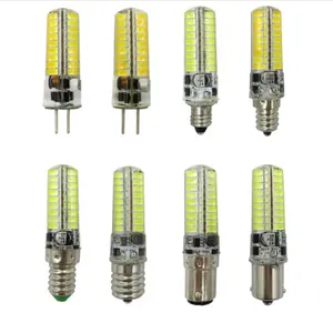 LED GY6.35 G5.3 E11 E12 E14 E17 BA15D BA15S T10クリスタルライト5730-72トウモロコシ電球ランプ定電流AC/DC12Vシリコーン