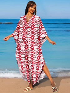 Mới Đến 100% <span class=keywords><strong>Rayon</strong></span> Châu Phi Dubai Kaftan Chất Lượng Cao Bãi Biển <span class=keywords><strong>Sundress</strong></span> Cộng Với Kích Thước Bìa up - Product Image 5