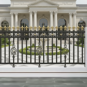 Valla <span class=keywords><strong>de</strong></span> Acero Galvanizado <span class=keywords><strong>de</strong></span> Diseño Moderno para Uso Residencial y Exterior, Venta Directa <span class=keywords><strong>de</strong></span> Fábrica, Materiales <span class=keywords><strong>de</strong></span> Construcción Metálicos para Patios y Villas - Product Image 1
