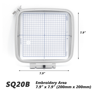 Aro de Bordado SQ20b de 7.9" x 7.9" (200*200mm) para Máquinas de Bordar Janome MC 500E 400E 550E Memory Craft <span class=keywords><strong>Elna</strong></span> Expressive 830 - Product Image 2