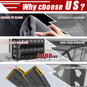 5 מדפים אחסון מתכווננת, 3300Lbs קיבולת פלדה כבדה מדף עבור מחסן, שחור. 72 "h x 40" w x 19.8 "d - Product Image 3