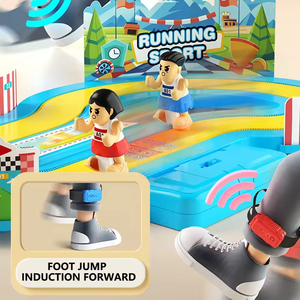 Jouet de course pour enfants avec vitesse, tapis roulant sans fil à détection de mouvement, jouet de course sur piste de combat à deux joueurs, interactif - Product Image 2