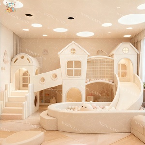 WEJOY Parco Giochi Interno Personalizzato per <span class=keywords><strong>Bambini</strong></span>, Attrezzatura da Gioco in Schiuma, Set Morbido con Scivoli, Parco Divertimenti per Uso Domestico - Product Image 2