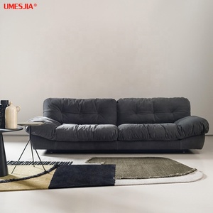 الايطالية الحديثة أريكة لغرفة المعيشة بلوري جلد 3 مقاعد أريكة أريكة ميلانو - Product Image 5